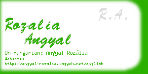 rozalia angyal business card
